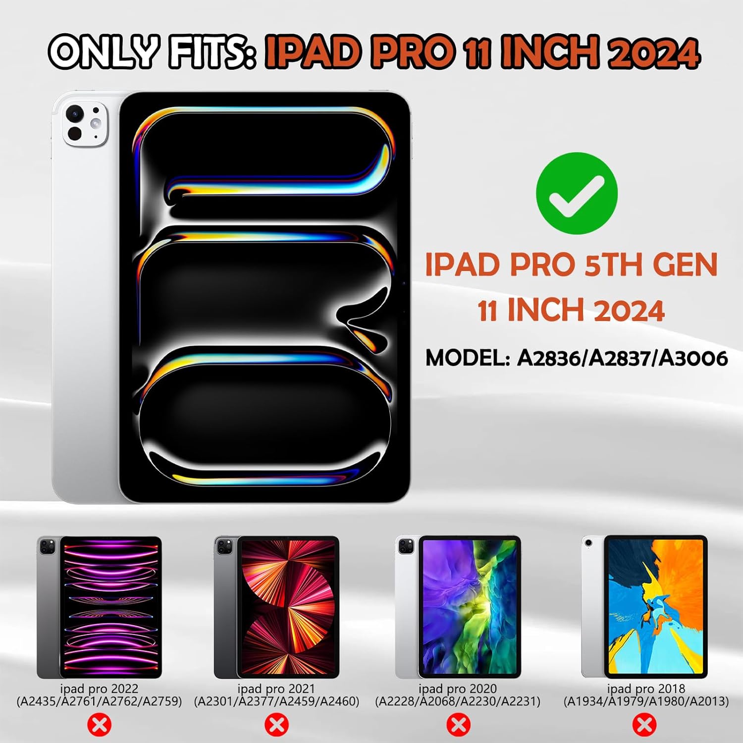 Deokke Compatible with iPad Pro 11 Inch Case (M5/M4) 2025/2024 with Pencil Holder TPU Back Case Auto Sleep/Wake Cover iPad Pencil Charging Cute Women Men Girls-Black Leopard Cheetah Pro11 M5 2025/M4 2024 Y1-Black