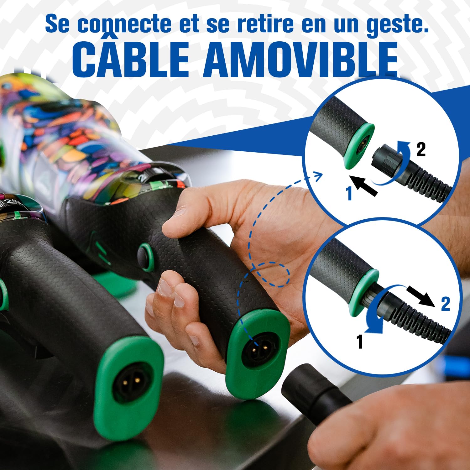 BATOCA P2 Polisseuse Rotative 1000W Couple Élevé, 150mm Lustreuse Pro pour Correction Peinture - Anti-Vibration, Câble Amovible 5m, 6 Vitesses 1000-3800 tr/min - Voiture, Bateau, Camping-Car