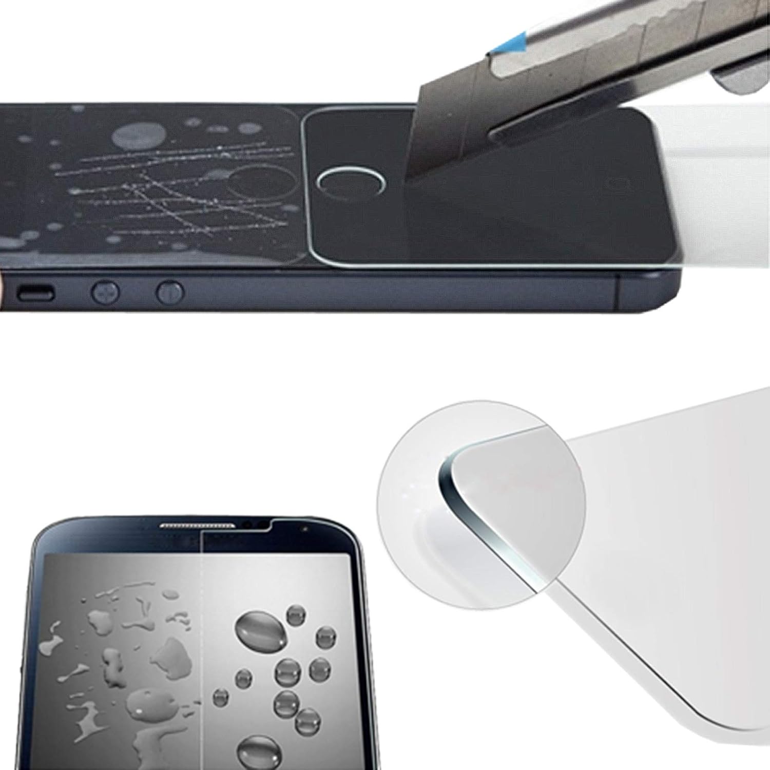 Eximmobile - 2 protectores de pantalla de cristal templado compatibles con Samsung Galaxy A5 2015, autoadhesivos, dureza 9H, antiarañazos.