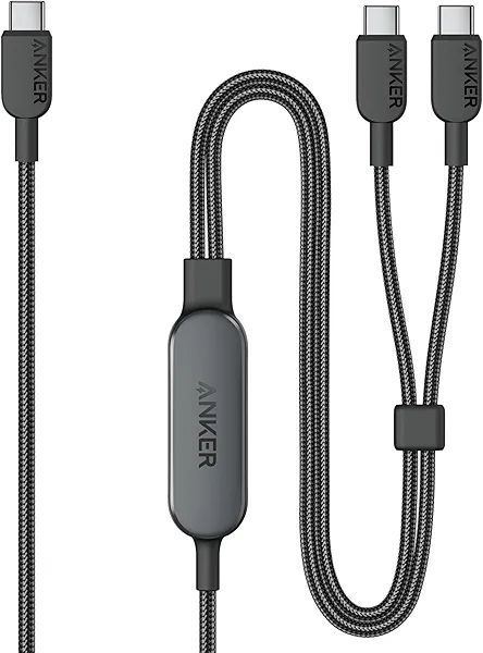 Anker Cable,4FT 2-in-1 USB C to USB C Cable 140W Max,Fast Charging for iPhone 16/16 Pro Max/15 Series,MacBook Air/Pro,and More(Braided,Black) 4FT Black