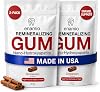 Chicle remineralizante de canela Enamio con hidroxiapatita nano para soporte del esmalte y dientes sensibles - Chicle con xilitol, sin plástico, sin azúcar, cuidado bucal natural - Sin aspartamo - Hecho en EE. UU. - Paquete de 2 1