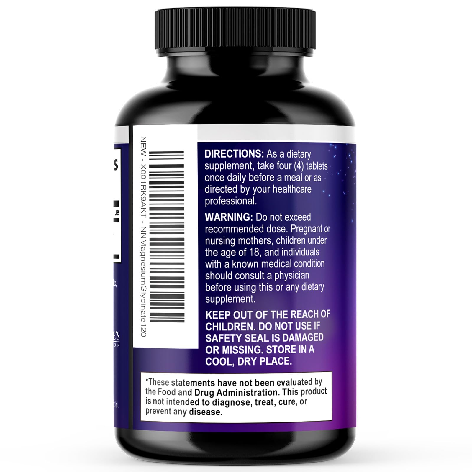 Magnesium Glycinate 500mg - 100% Chelated & Pure for High Absorption - Best Gentle Sleep & Relaxation Support - Nature's Muscle, Bone & Heart Health Support - Vegan & Bottled in USA - 120 Tablet — Amazon image 8