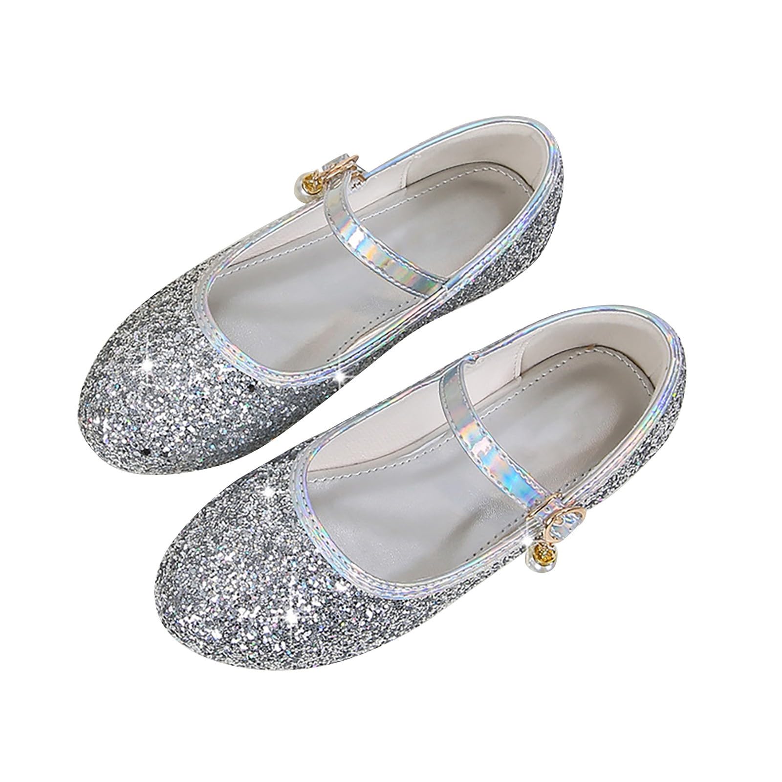 Blumenmädchen Schuhe Glitzer - Mary Jane Low Heel Für Hochzeit