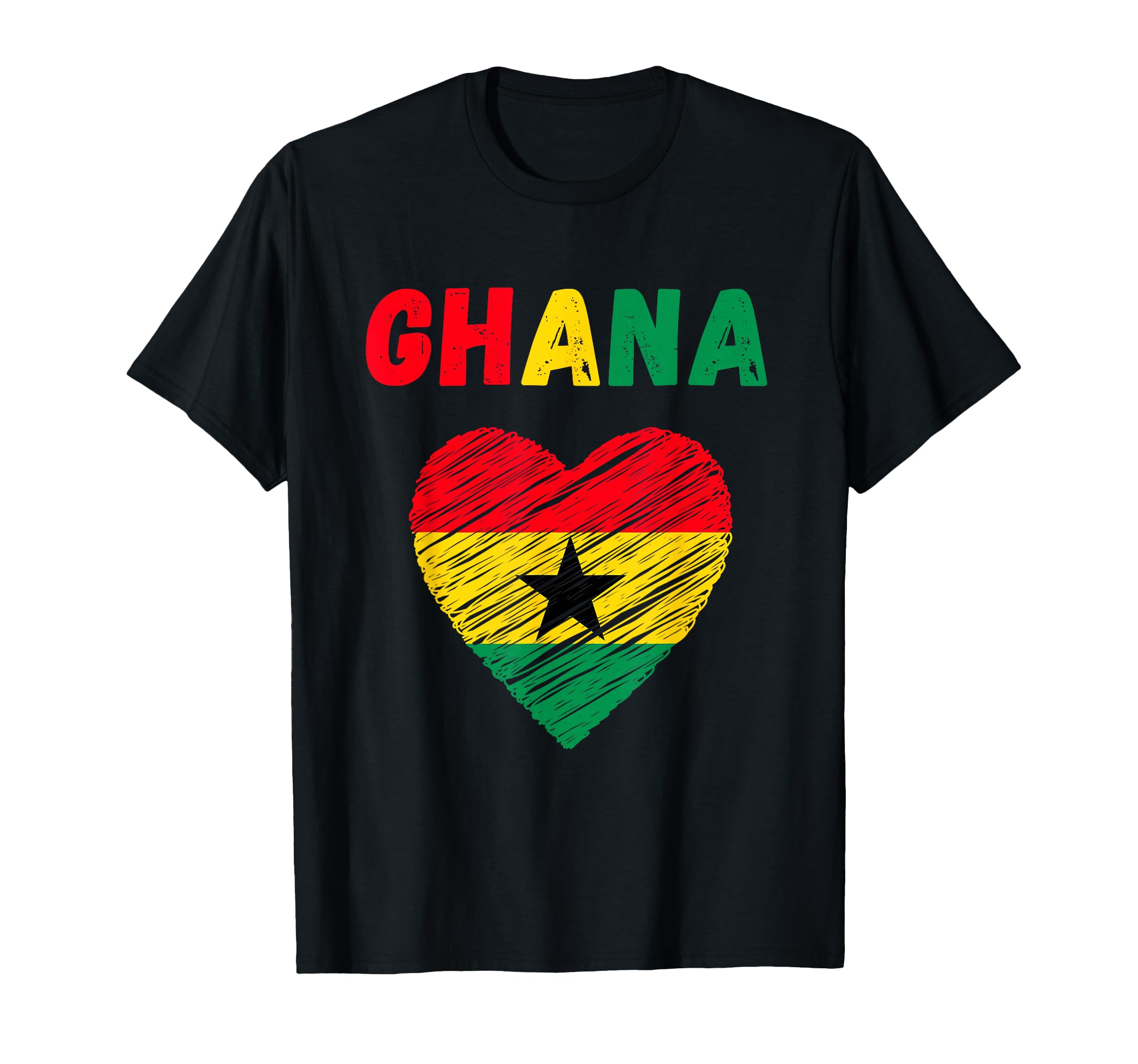 Ghana Flag Heart Ghanaian Flag T-Shirt