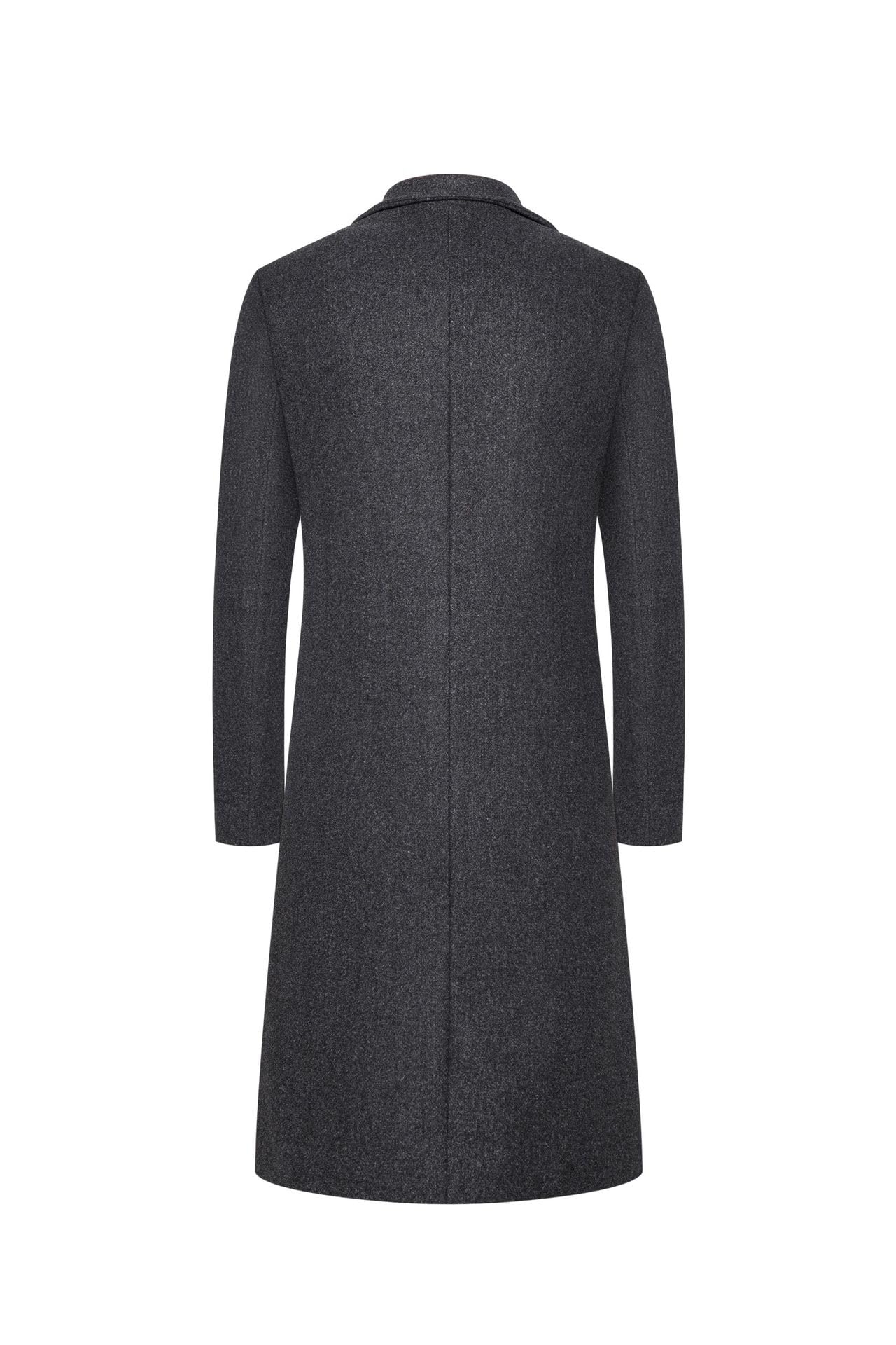 Generico Trench Lungo Da Uomo, Caldo Trench Invernale, Lunghezza Monopetto, Lungo Cappotto Da Pisello Con Tasche, Spesso, Casual Da Lavoro, Elegante, Vestibilità Slim, Classico, Soprabito