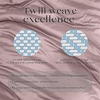 Vista 5 de White Classic Funda de edredón rosa tamaño queen, funda de edredón de microfibra con cremallera, juego de 1 funda de edredón con 2 fundas