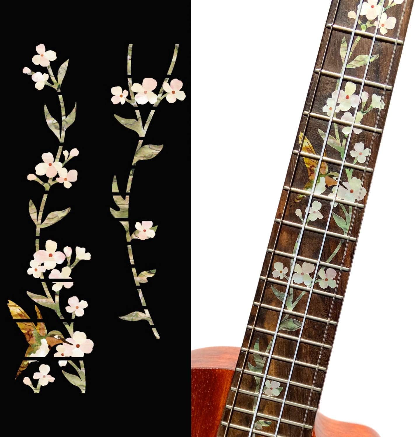 Tree of Life w/Hummingbird - Fret Markers for Tenor Ukuleles