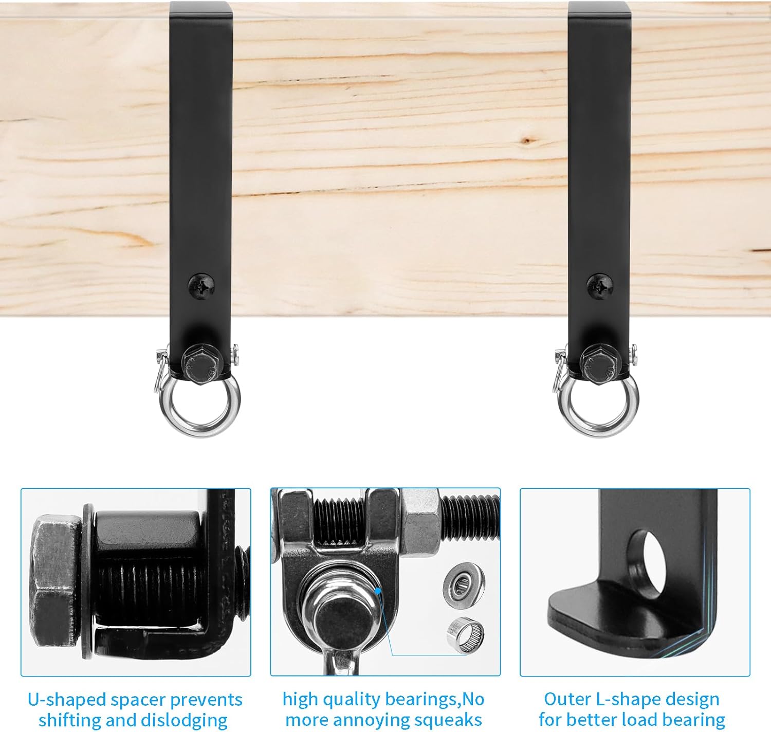 Heavy Duty Swing Hangers, Wooden 180° Swing Set Accessories Hammock Capacity Playground Hammock Chair Rope, Sandbag Porch, Hanging Heavy Punching Bags 3 717DXgRTT6L. AC SL1500