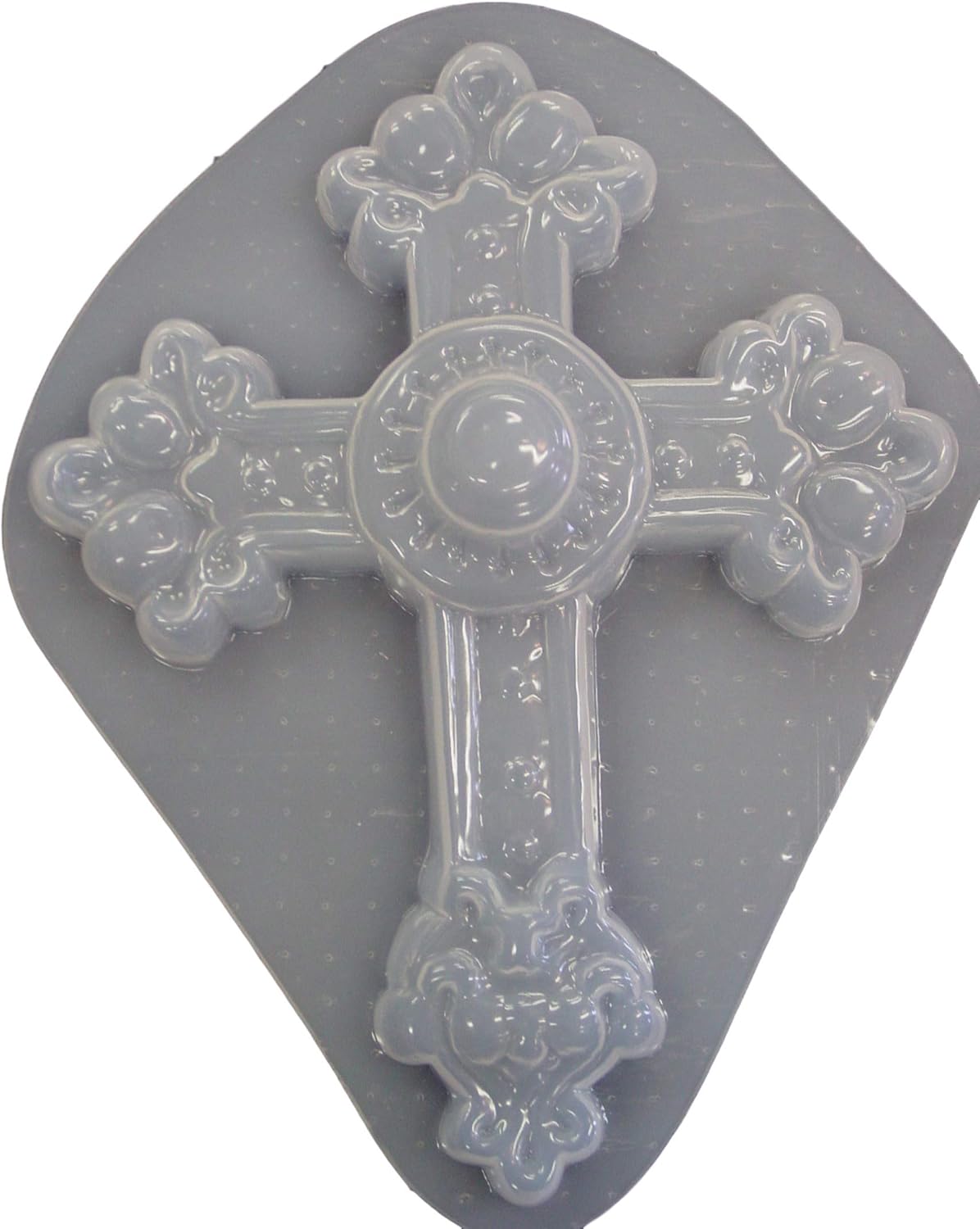 12 inch Decorative Cross Plastic Craft Mold use with Concrete or Cement to Make Your own Garden Stones 7000