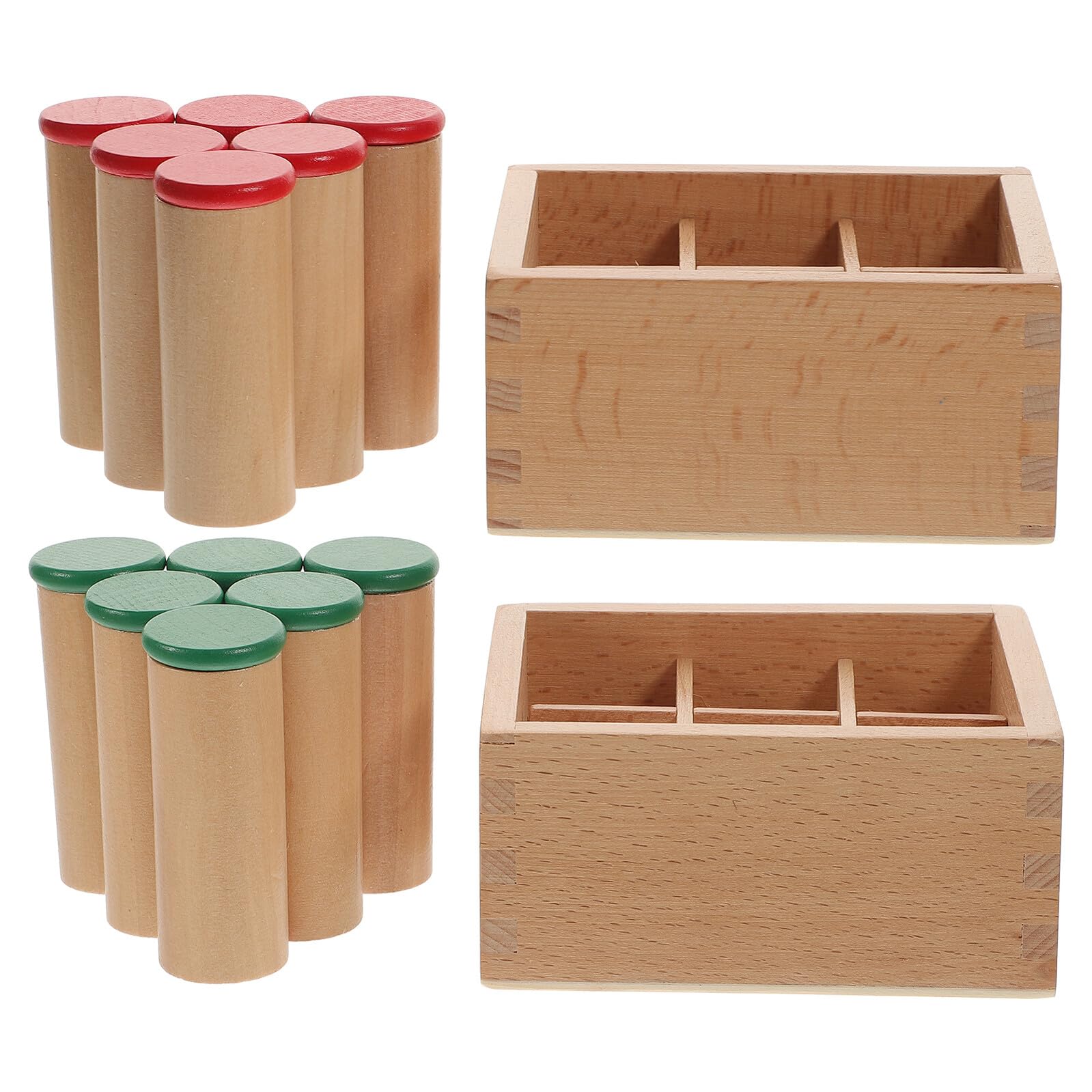 Giocattolo Sensoriale in Legno a Sei Scomparti per Bambini