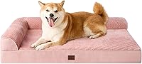 Vista 26 de EHEYCIGA Cama ortopédica XL para perro de espuma viscoelástica, cama lavable para perro con forro impermeable y funda extraíble, sofá extragrande