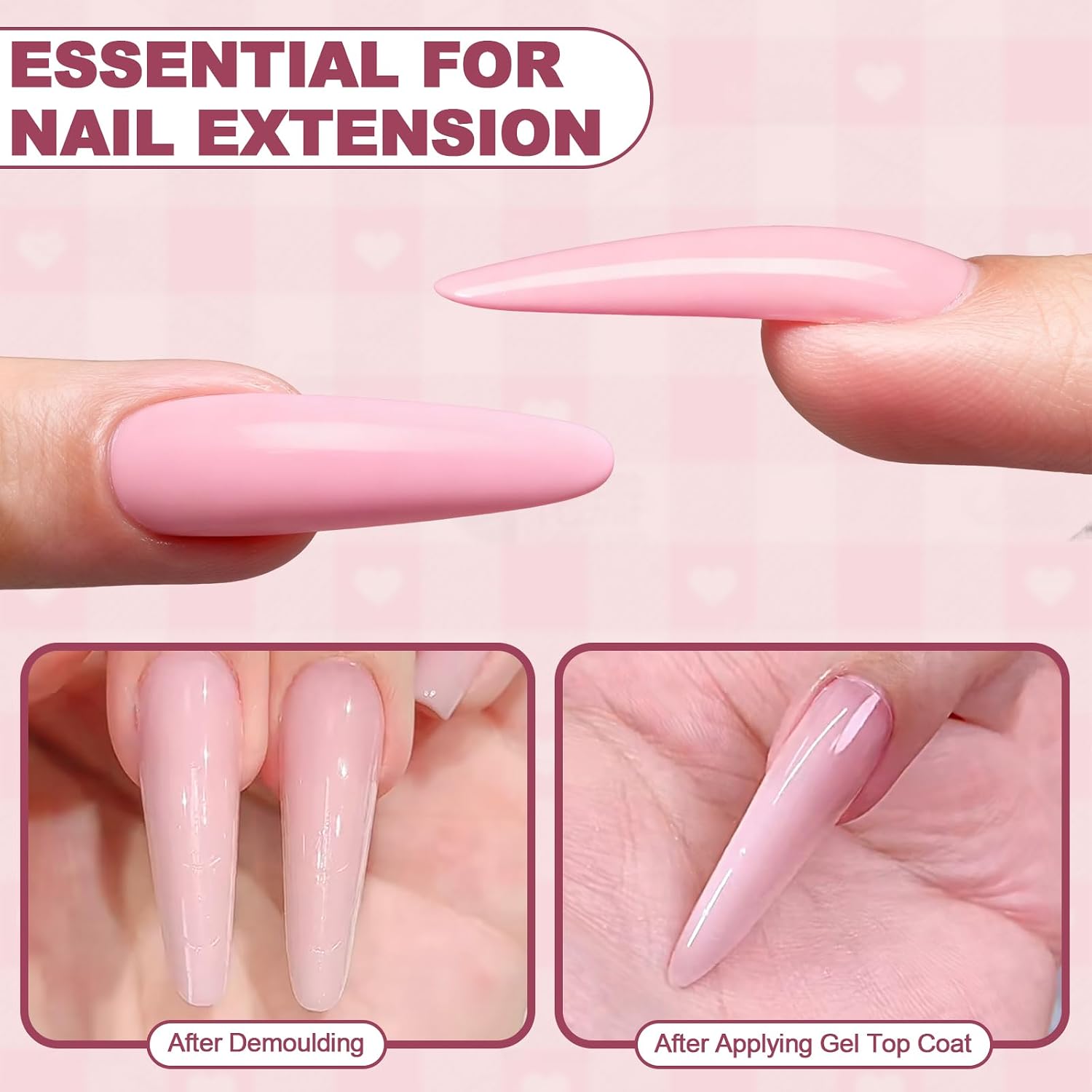 Plman 240 PCS Sandwich Nail Dual Forms, Nail Extension Kit for Beginner & Professional, 14 Sizes Dual Form for Polygel and Builder Gel, Salon and Home DIY Nail Art Tools (Oval)