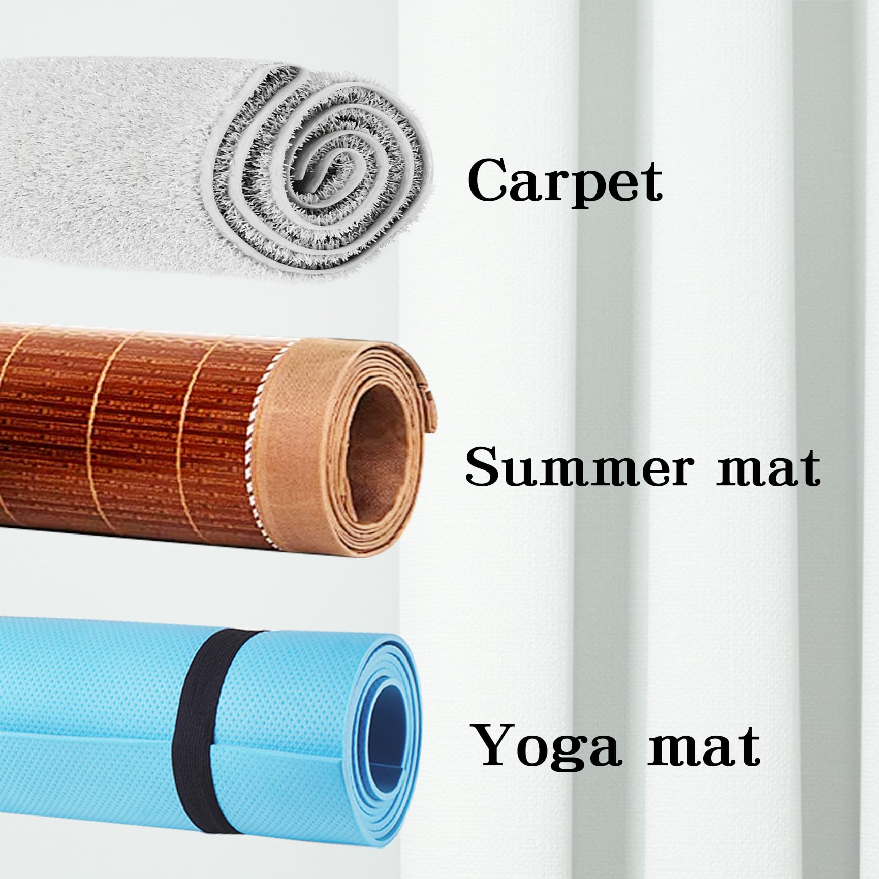 Klmnop Borsa Jumbo per tappeti fino a 1,8 x 2,9 m, in tessuto Oxford, con coulisse, per tappeti arrotolati, traslochi, imballaggio, protezione, Nero , 20x94 Inch, Classico