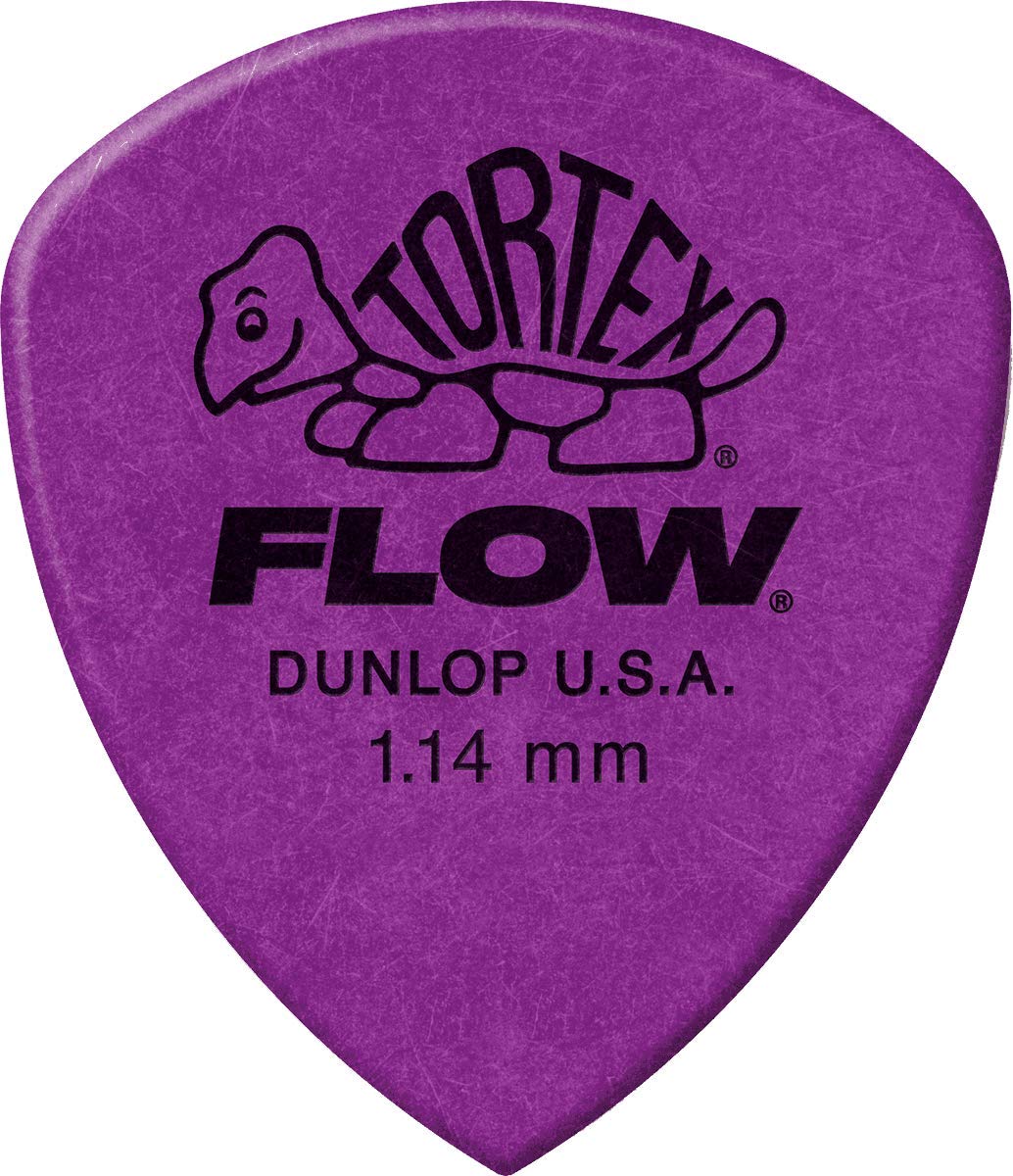 DUNLOP TORTEX® FLOW® PICKS – Standard 1.14 mm – Purple (Set of 12 pieces)