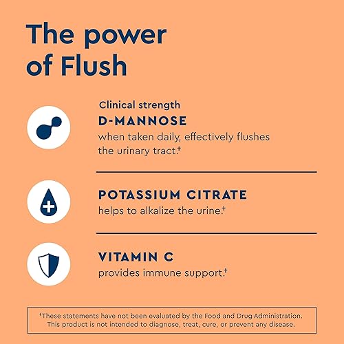 Miniatura 3 de Uqora Régimen completo con Flush, Defender & Promote - Apoyo del tracto urinario con D-manosa, vitamina C, extracto de té verde, probióticos y más -