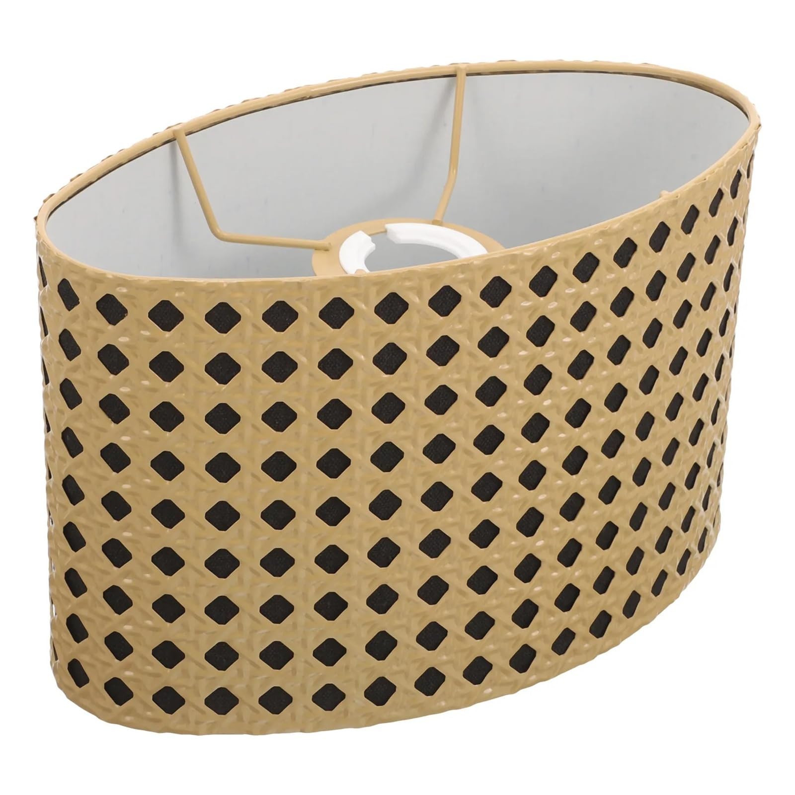 Luxemetals One Color Oval Metal Hollow Lampshades For Desk Lamps And Floor Lamps