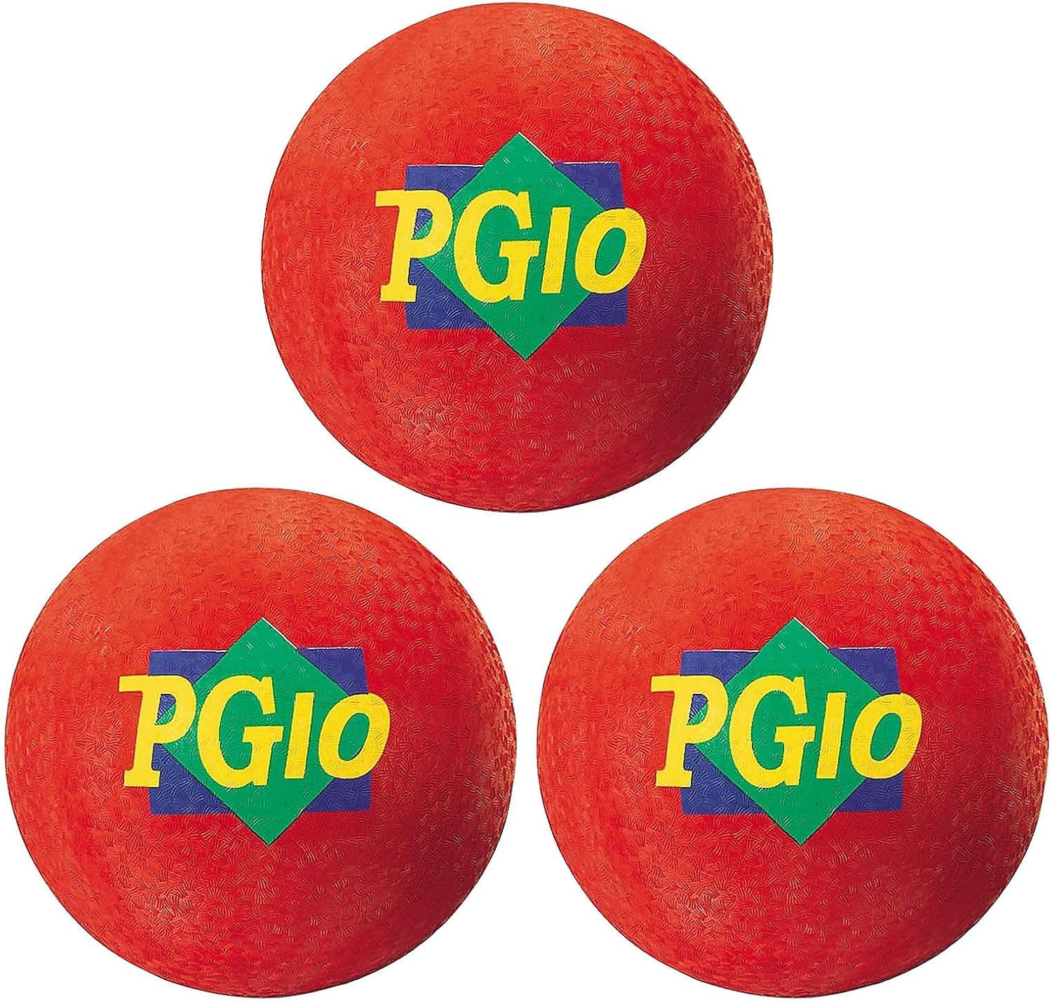 MASPG10R-3 Martin Sports 10-Inch, Nylon/Rubber Playground Ball, Red, Pack of 3 (MASPG10R-3)