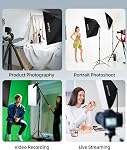 Skytex Softbox Lighting Kit 2Pack 20x28in Soft Box | 85W 2700-6400K E27 LED Bulb Continuous Photography Lighting, Photo Studio Lights Equipment for Camera Shooting, Video Recording