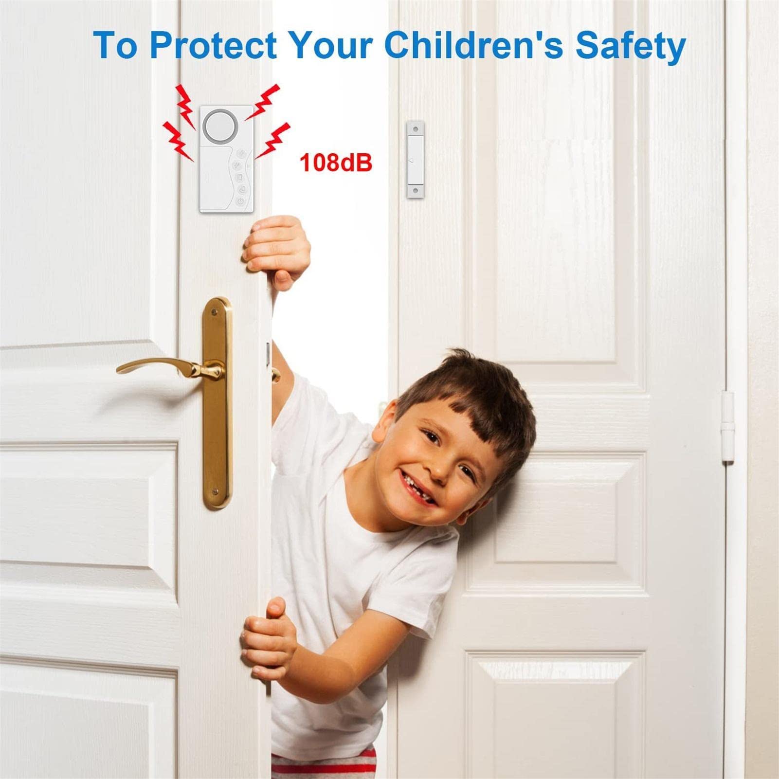 4 alarmas inalámbricas para frigorífico, alarma antirrobo puerta, 4 en 1, alarma inalámbrica para ventana, timbre puerta, detector seguridad para el hogar, alarma puerta abierta