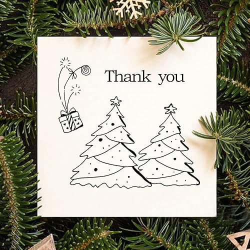 Miniatura 4 de ABTOLS Sellos transparentes para árbol de Navidad para hacer tarjetas, marco de bandera, muñeco de nieve, tarjetas de sello de silicona con palabras