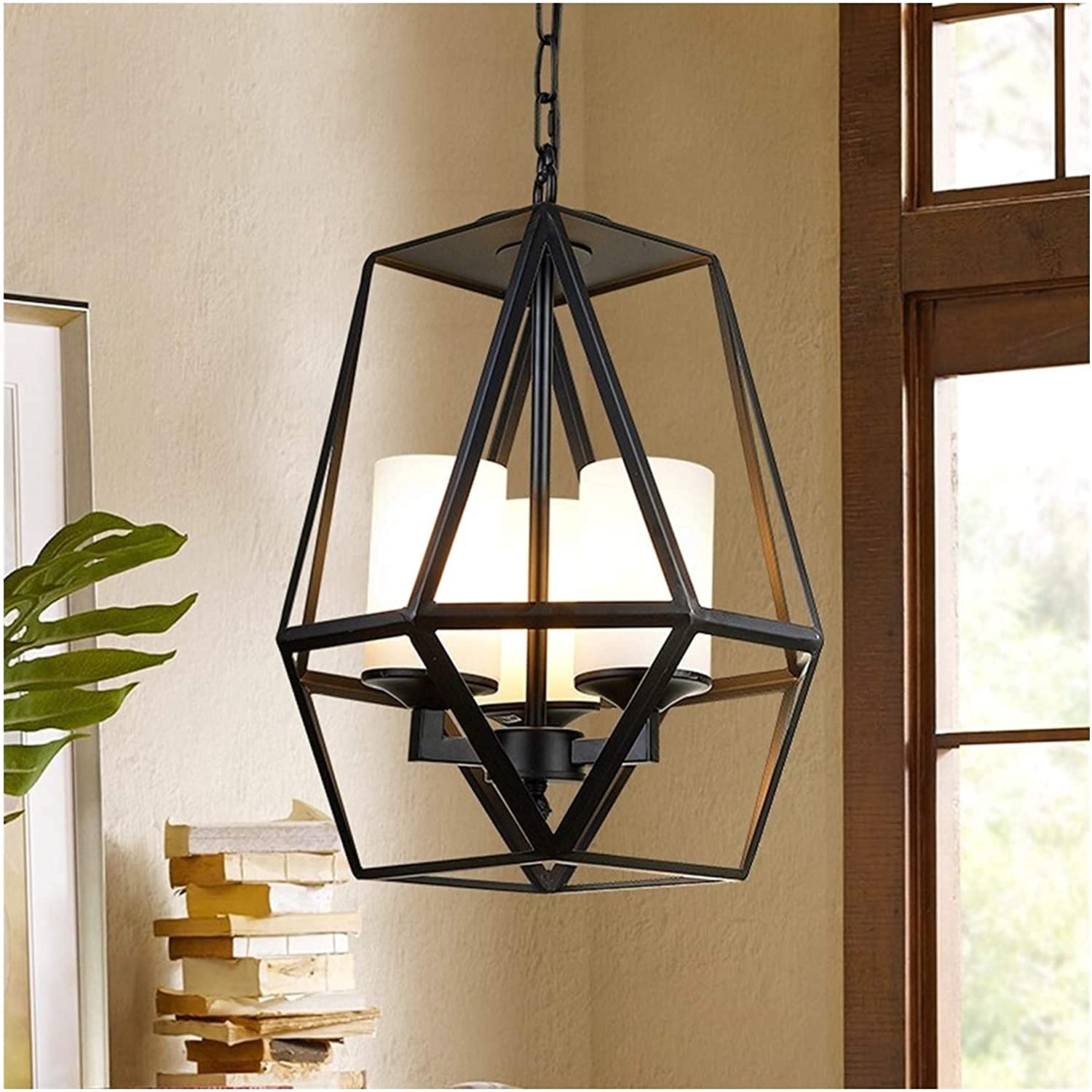 Lustre industriel fer luminaire couloir bureau plafonnier style européen