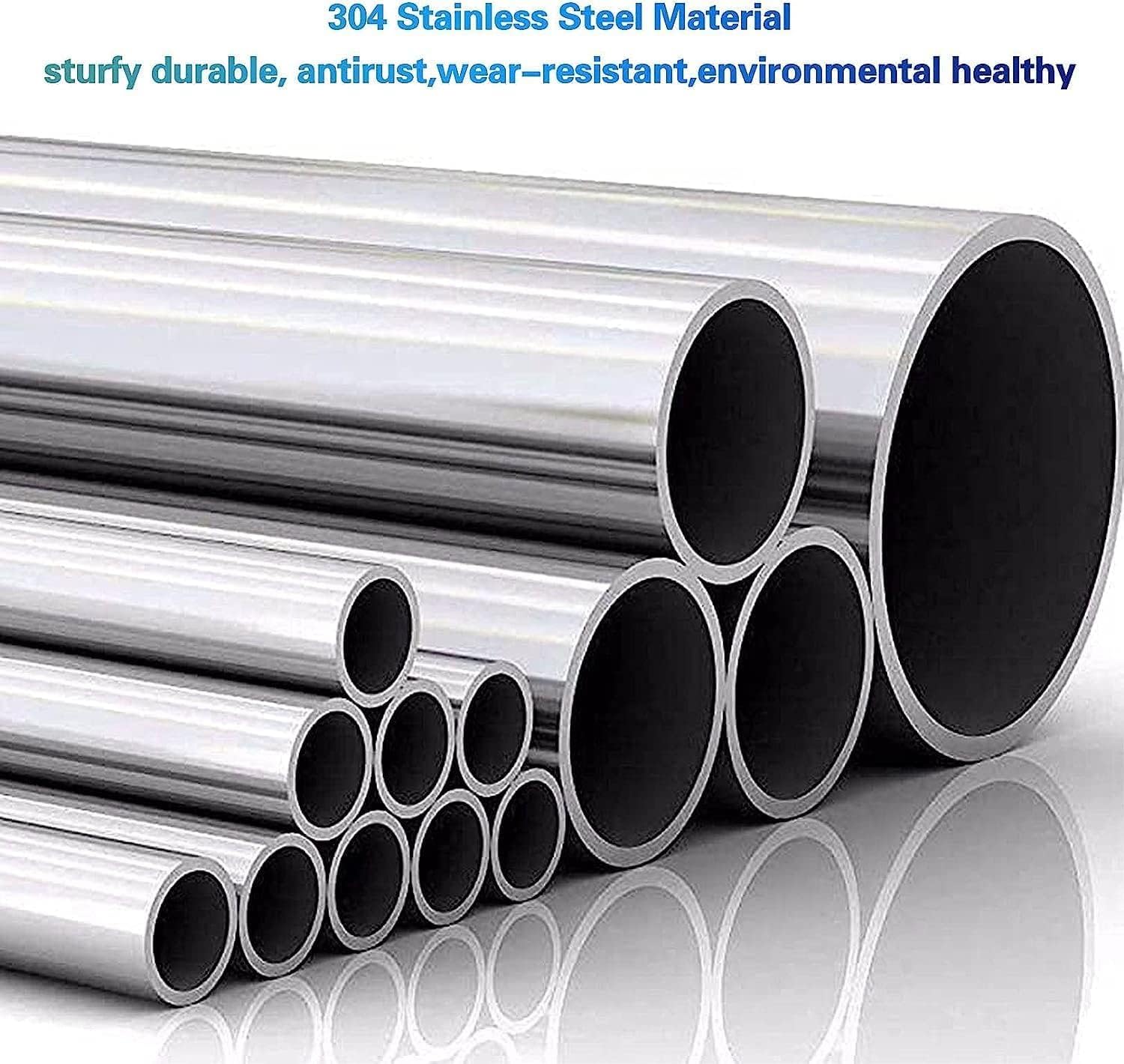 Pool Handrail Swimming Pool Hand Rail Ladder Step Handrail 304 Stainless Steel Perfect Handle Swimming Pool Stair Rail(31.5" x 31.5") (1.5mm)