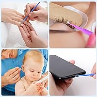 Vista 7 de JMU 400pcs cepillos micro dentales de los aplicadores superfinos, microswabs disponibles Púrpura