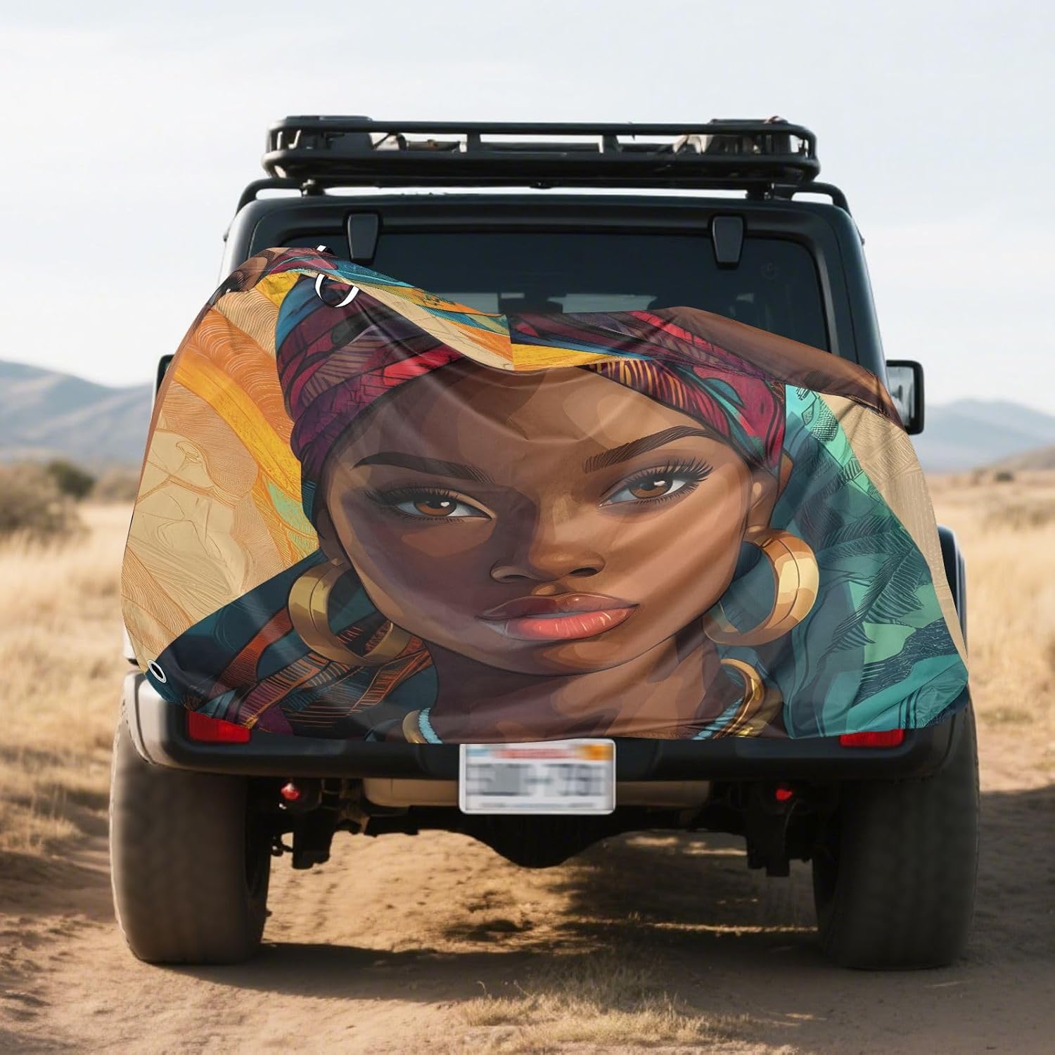ALAZA African American Woman Ethnic Bike Cover Waterproof Outdoor Ebike Bicycle Covers Tarp Protection for 1/2 Bikes, Sun UV Dust Wind Proof
