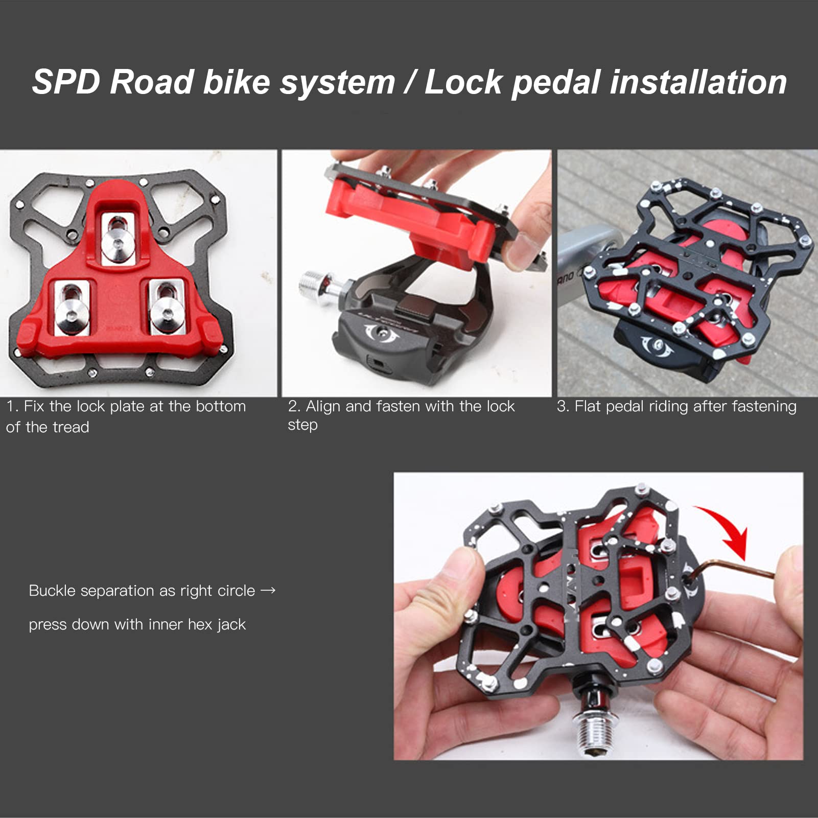 Spd Sl Lock In Bike Pedals Spd-sl Pedals With Flat Side Promend