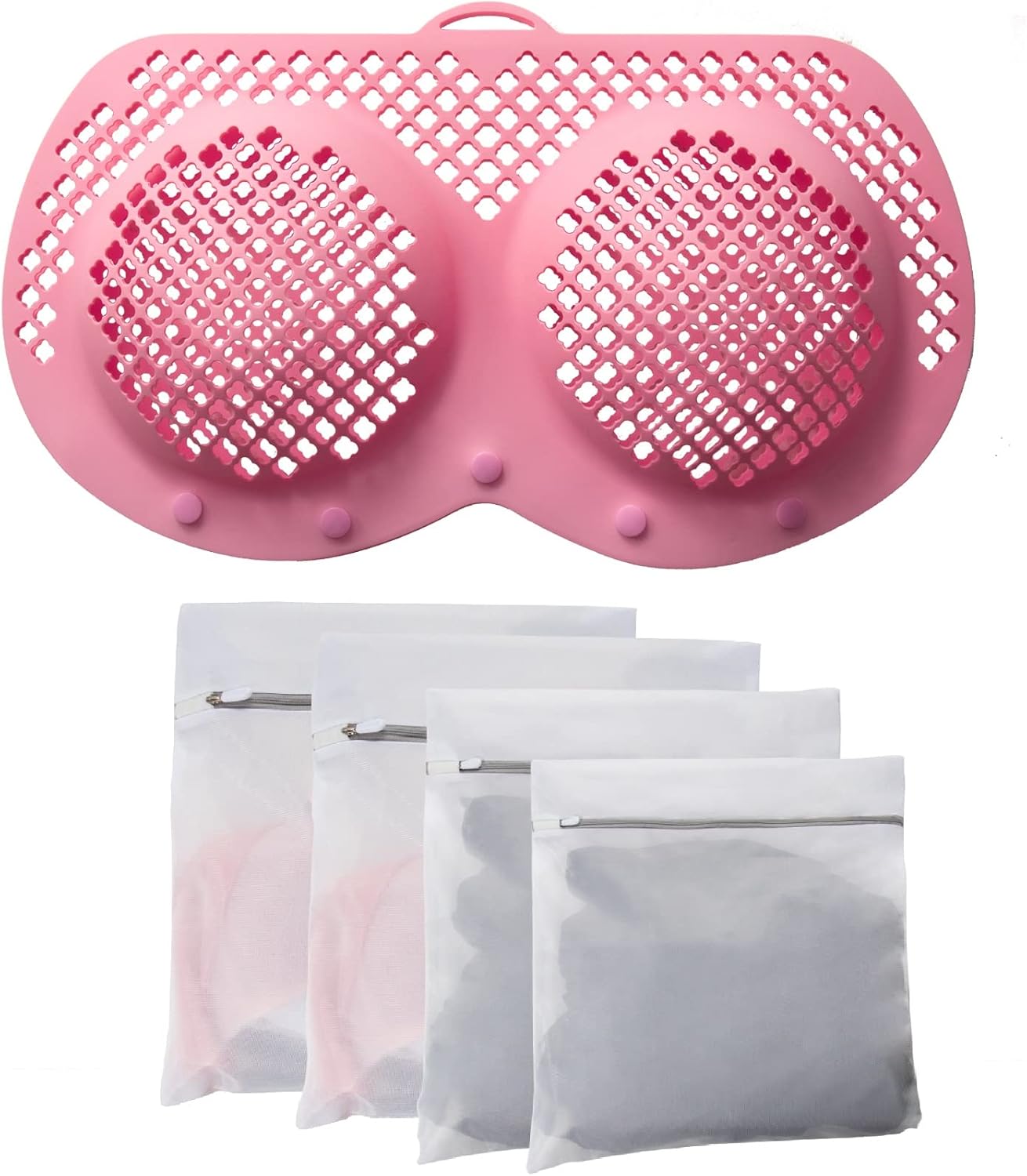 Bra Washing Bag for Laundry, Silicone Mesh Lingerie Bags