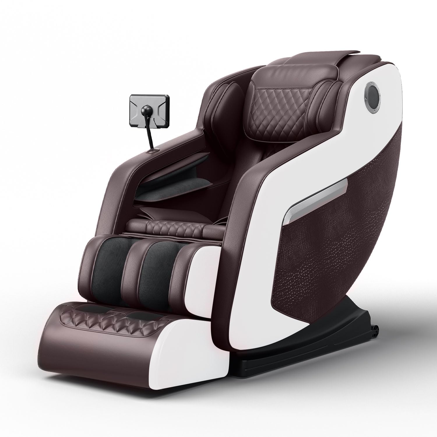 Massage Chair, Zero Gravity Full Body Massage Chair with Auto Modes, Airbag Massage, 10 Fix Point Rollers, Foot Massage, Heating, Touch Screen Controller, Home Relaxation Recliner with Massage, Brown
