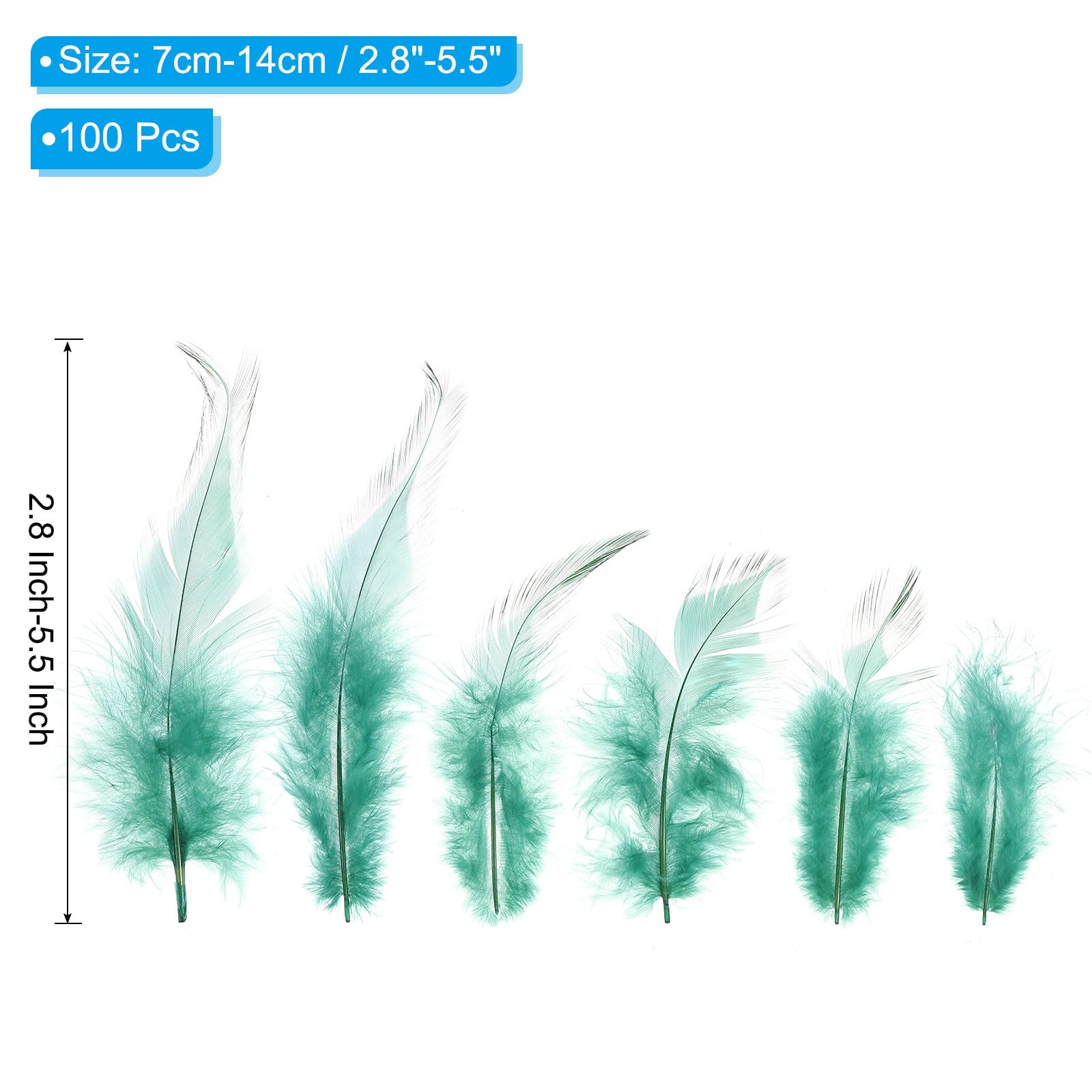 PATIKIL 3-6 Inch Saddle Hackle Rooster Feather - Image 2