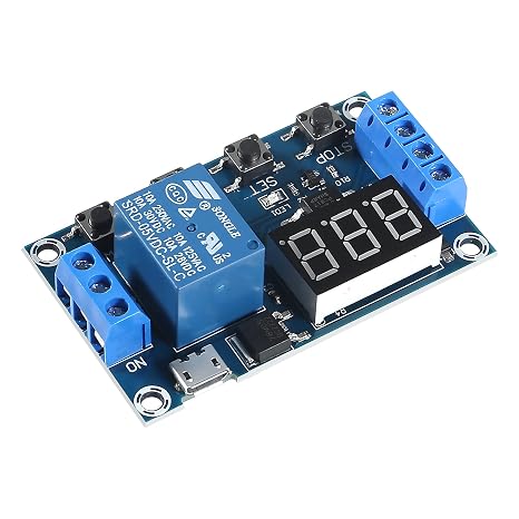 4pcs DC 6-30V Timer Relay Programmable Delay Relay Module Trigger Cycle Delay Timer Switch Turn On/Off Relay Module with LED Display / 5V Micro USB