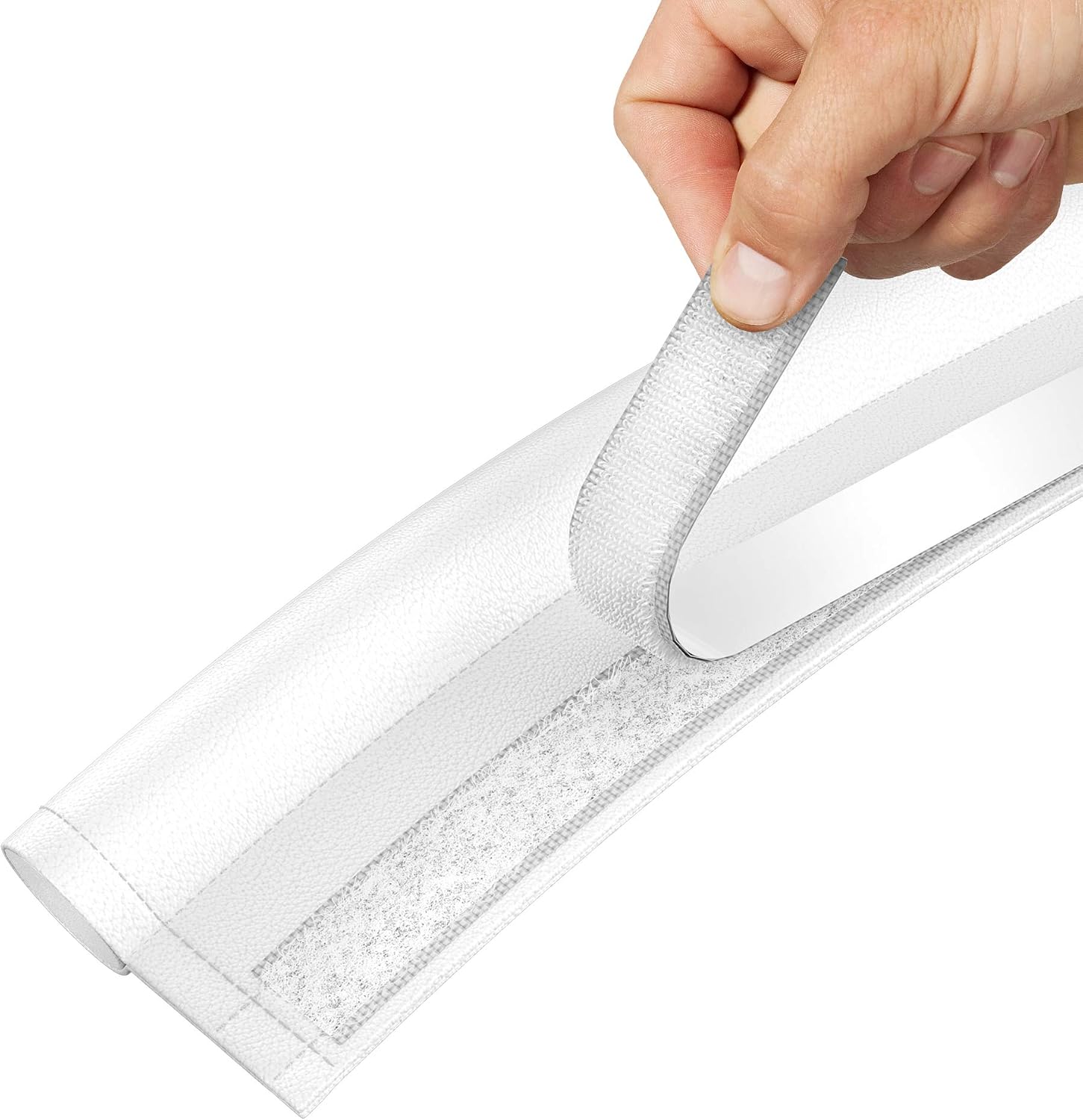 McDILS Under Door Draft Blocker White - Door Draft Stopper 32 to 38 inches - Weatherproofing Door Seal Strip - Draft Stopper for Bottom of Door - Noice Reduction Sound Proof Door Draft Blocker White