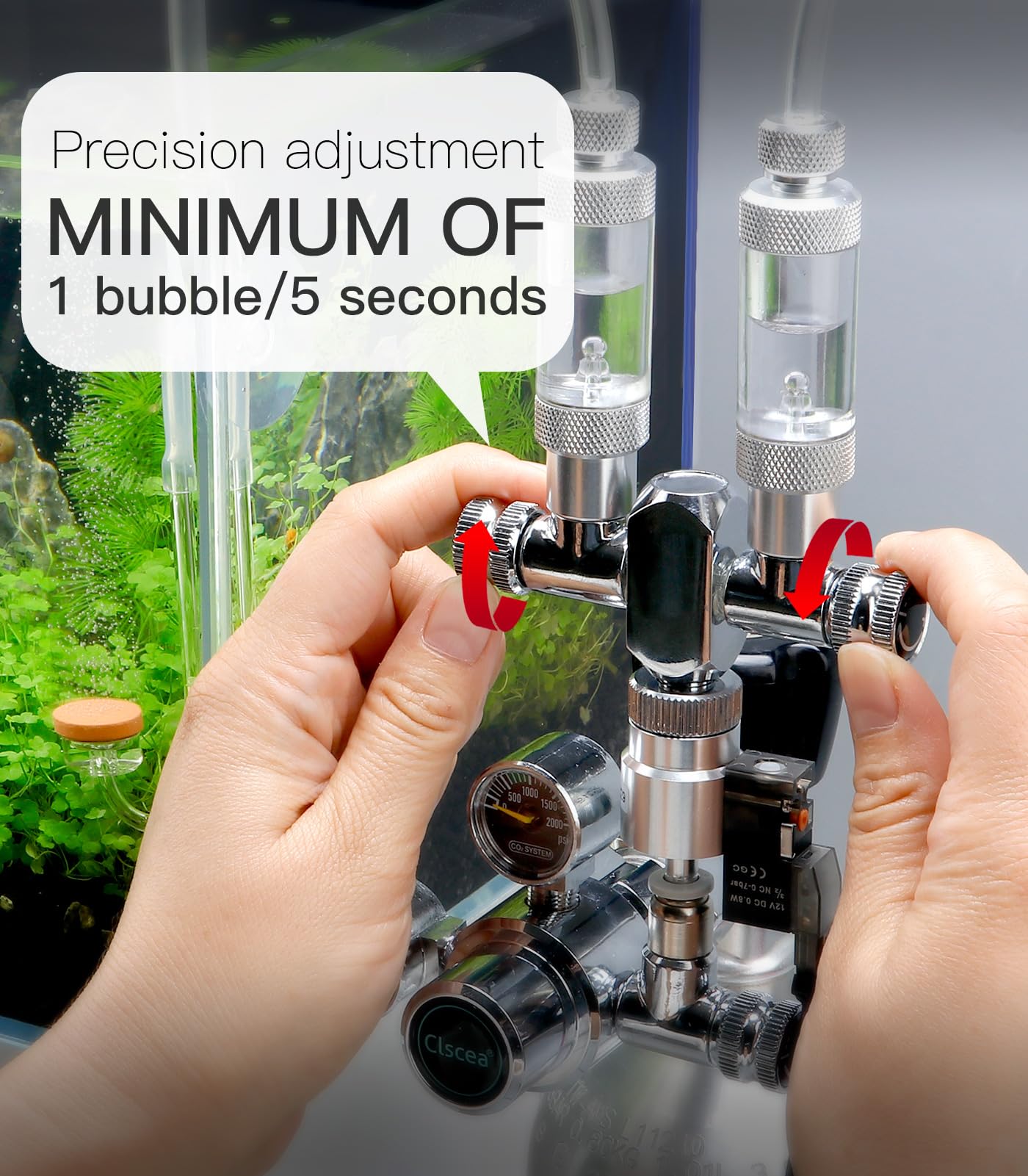 Répartiteur de CO2 pour aquarium - Valve de régulation 2 voies dédiée au générateur de CO2