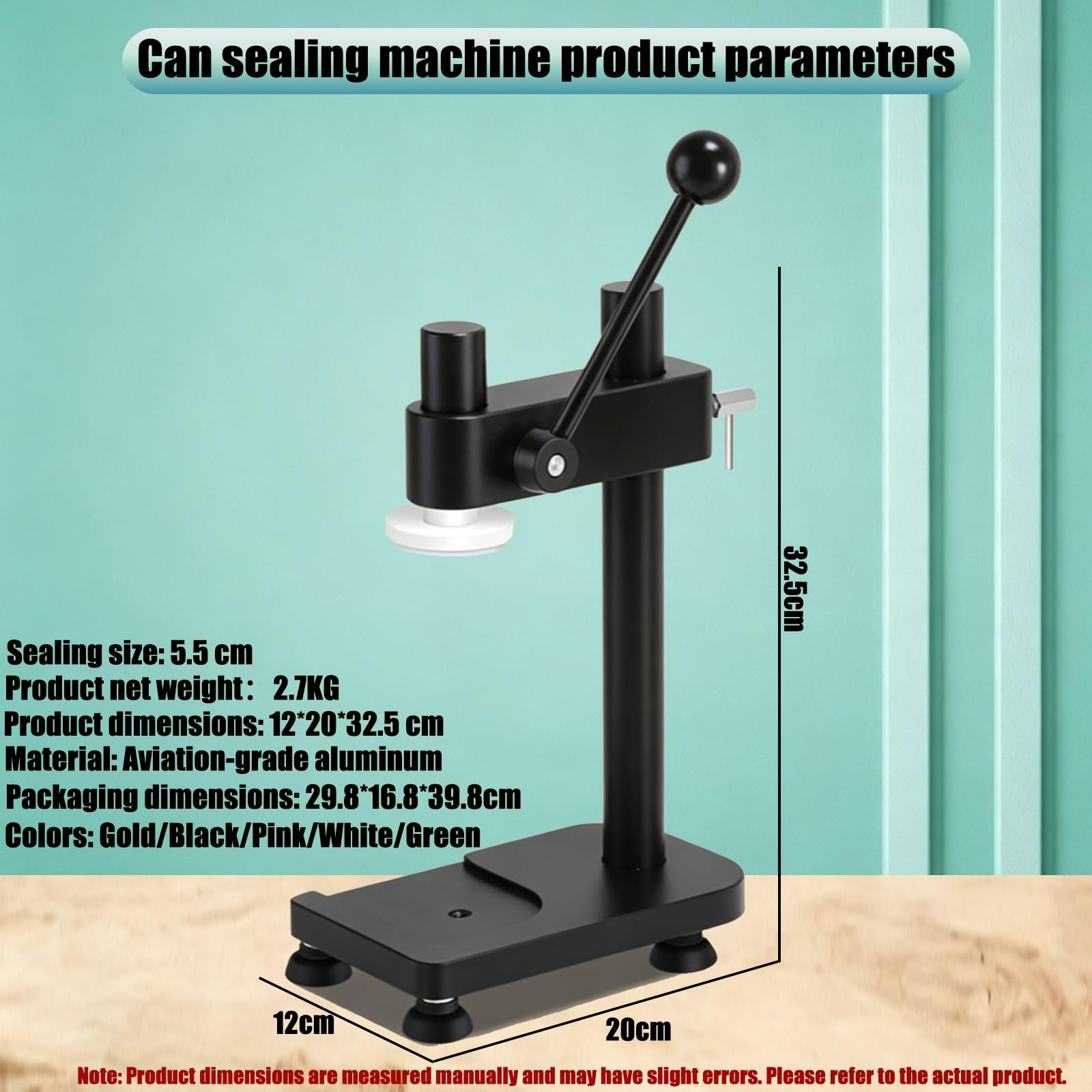 Manual Can Sealer Machine for Aluminum & Plastic Cans