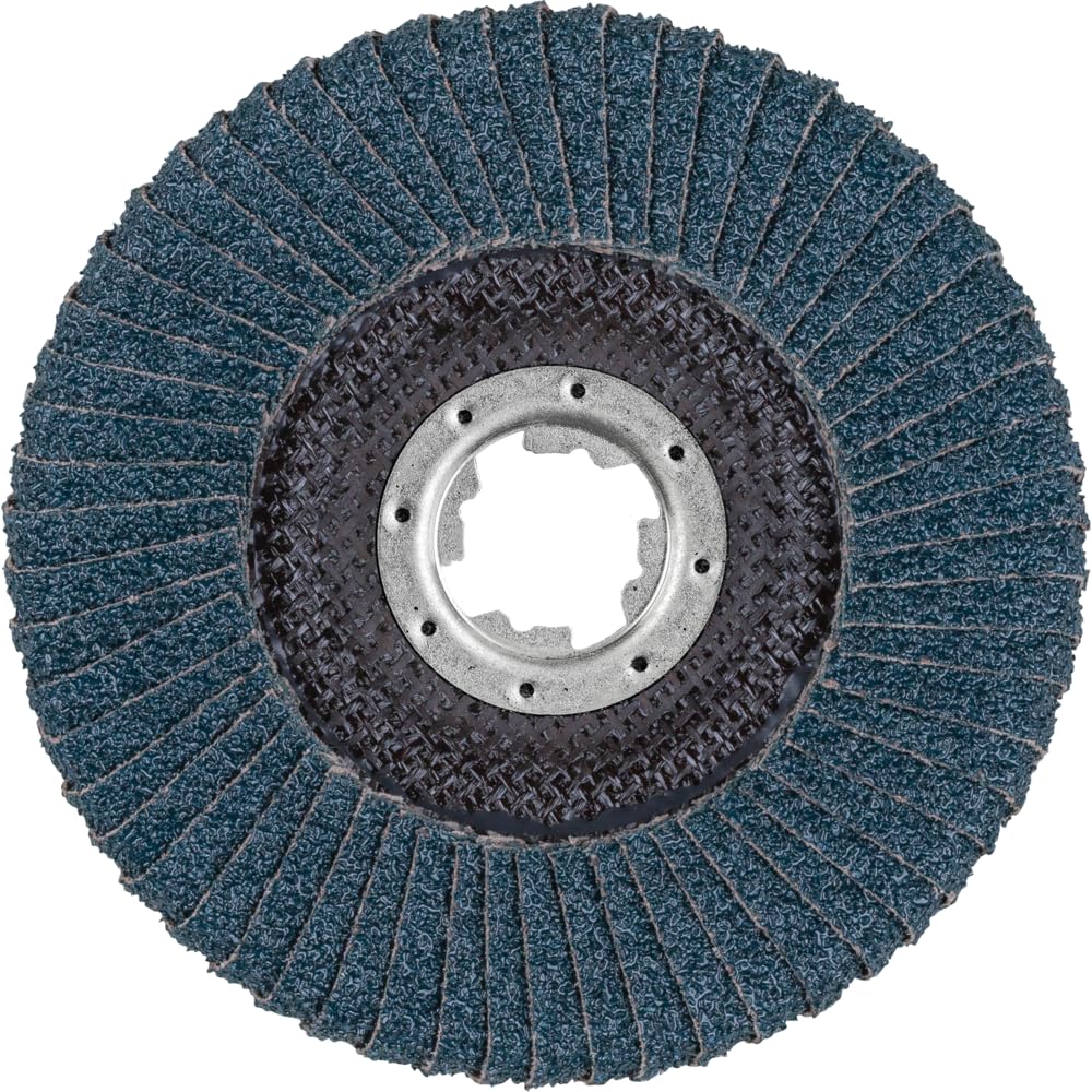 PFERD Disco de láminas Polifan Curve, 10 unidades, 125 mm x 11 mm, Z40, X-LOCK (22,23 mm), SGP STEELOX, 67689053 - para un mecanizado preciso de costuras de empalme