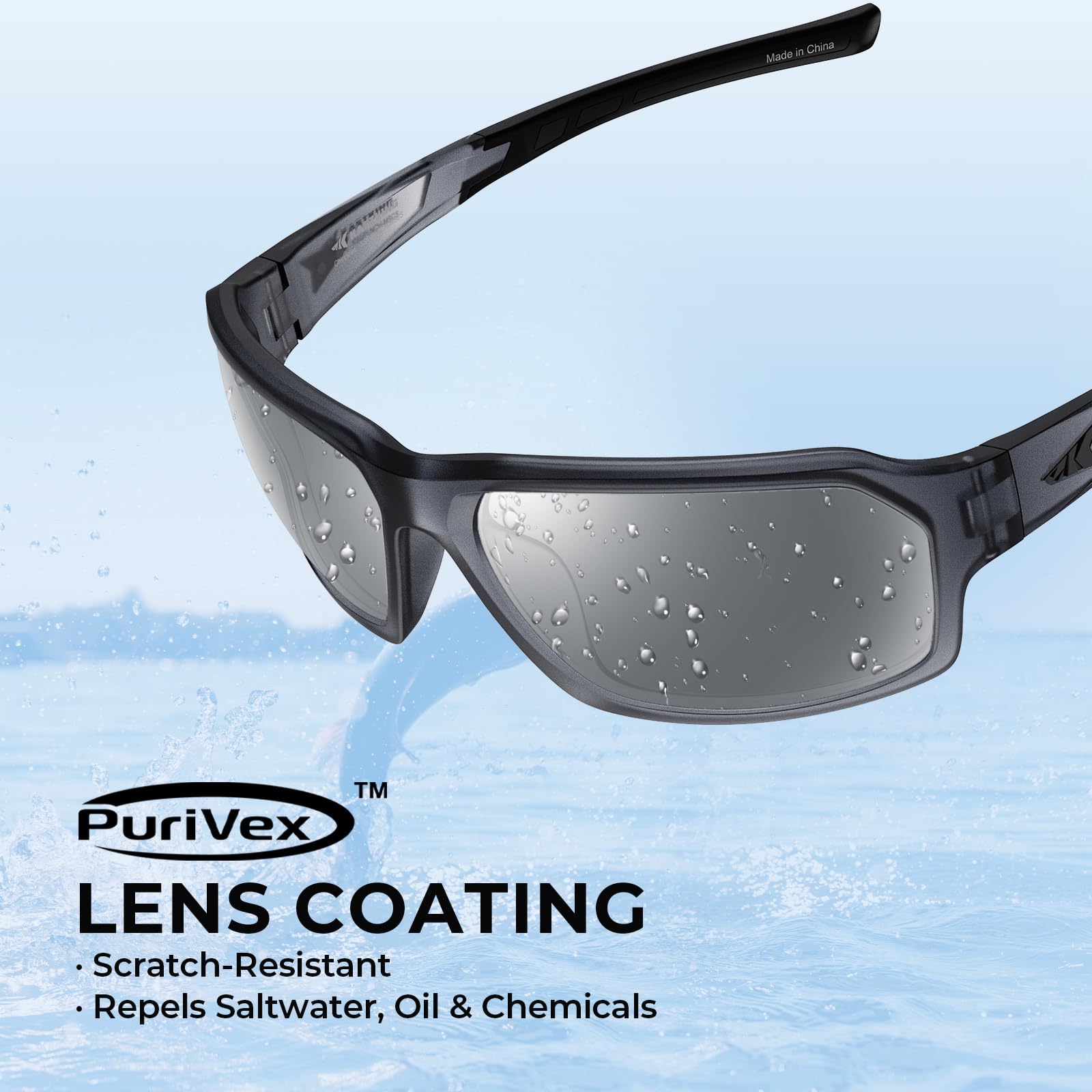 KastKing Chippewa - Lentes de sol polarizados para pesca, protección UV400, marco completo, lentes TAC de 1.0 mm