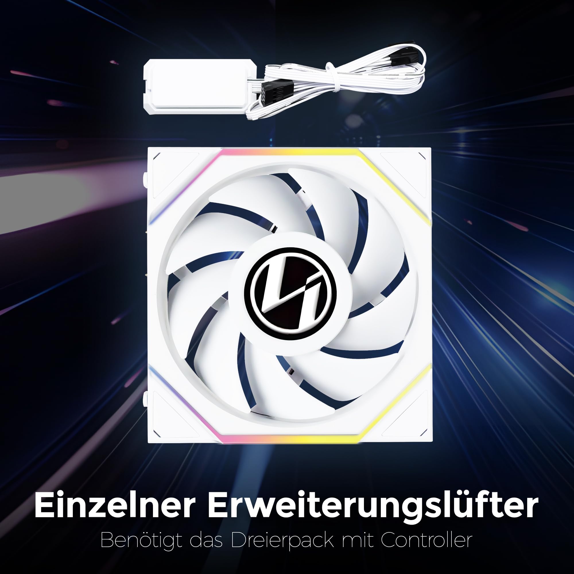 Fan Lian Li Uni Fan TL Wireless LCD 120 Branco ARGB 12TLLCD1W1W