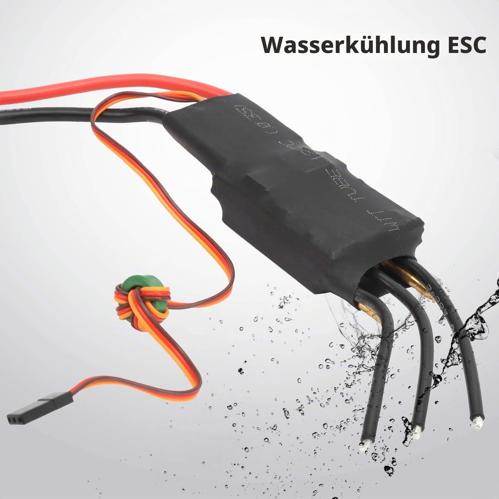 Topyond Brushless ESC, 125A 5V Speed ​​Controller Bürstenloser | Unterwasserstrahlruder, Geschwindigkeitsregler für RC-Boote, RC Auto Bootsteile