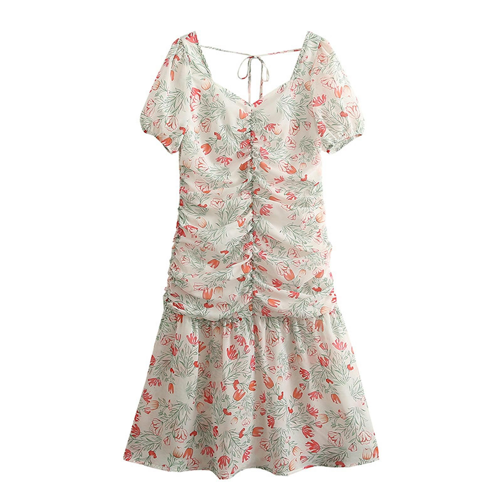 Robe d'été pour femmes légère qui affine la silhouette en mousseline S