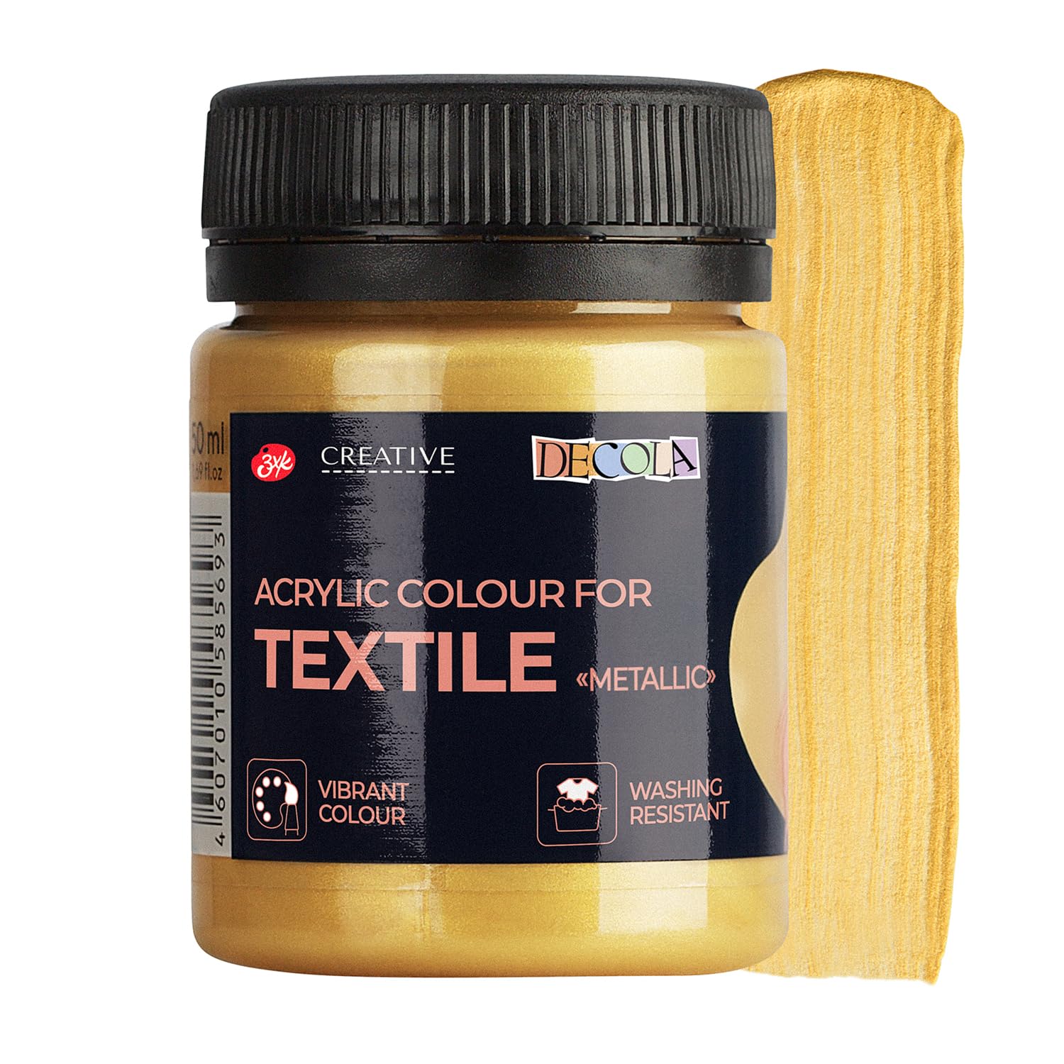 Decola Gold - Metallic Textile Colour 50Ml | High Pigment | Made By Nevskaya Palitra