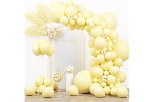 Double Stuffed Yellow Balloons Garland Arch Kit