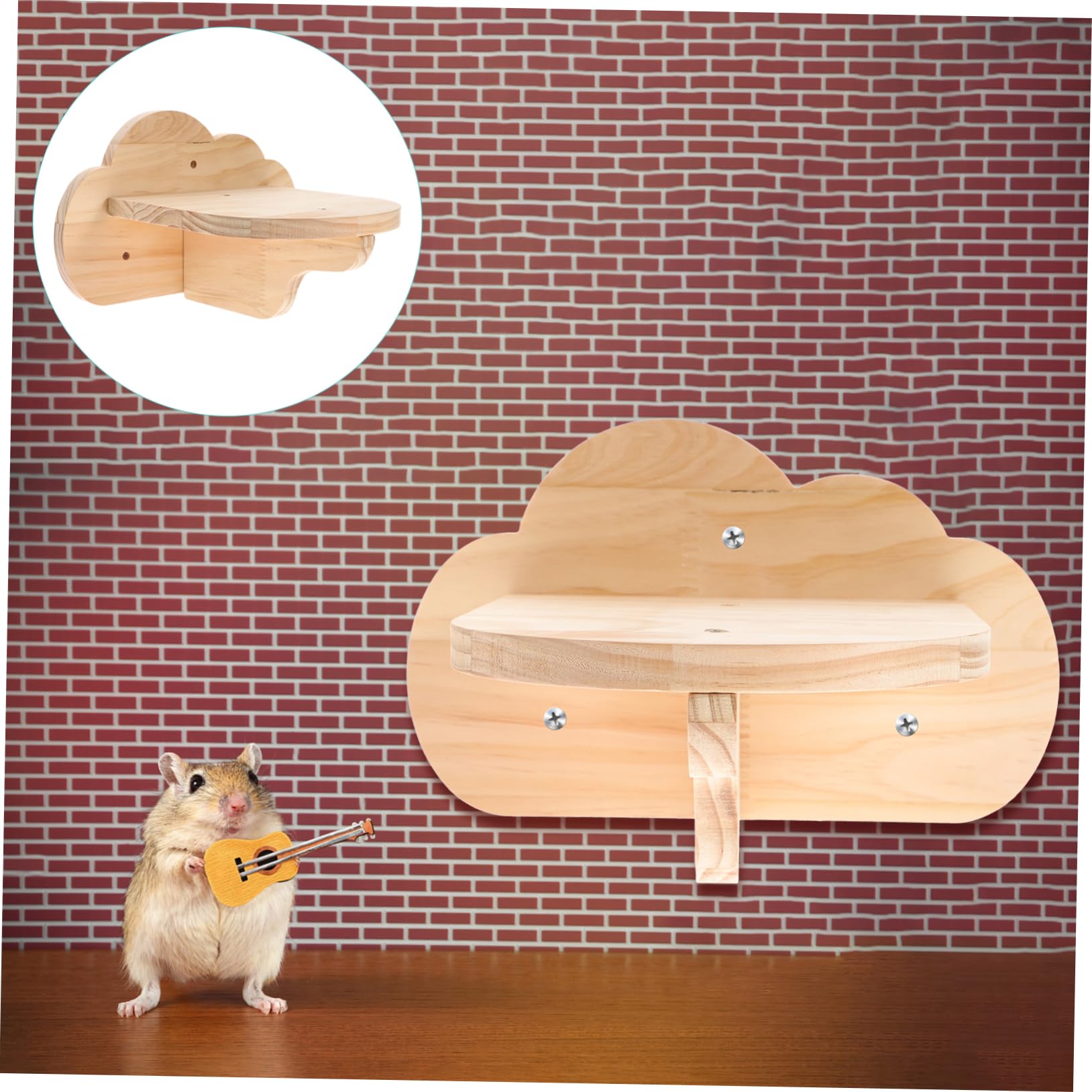 Scala per Gatti e Criceti, Piattaforma in Legno Regolabile | Interno, Salvaspazio, Decorazione da Gabbia, Accessorio Multiuso per Animali Domestici