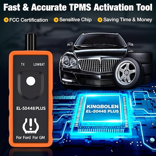 Miniatura 8 de KINGBOLEN EL-50448 Plus TPMS Herramienta de reaprendizaje para Ford GM Automotive Sensor de presión de neumáticos 315433 MHz Herramienta de