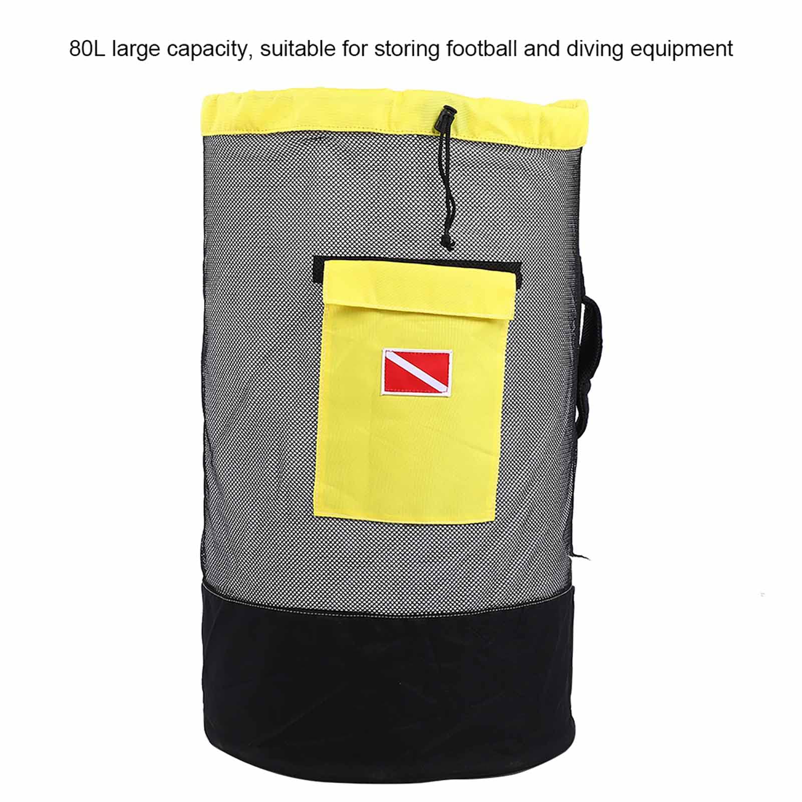 Tbest Borsa da Sub 80 Litri Zaino da Nuoto in Tessuto a Rete Traspirante con Tasche Multiple