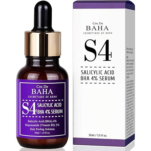 Cos De BAHA Suero facial exfoliante al 4% de ácido salicílico con niacinamida, 1 fl oz (1.0 fl oz)