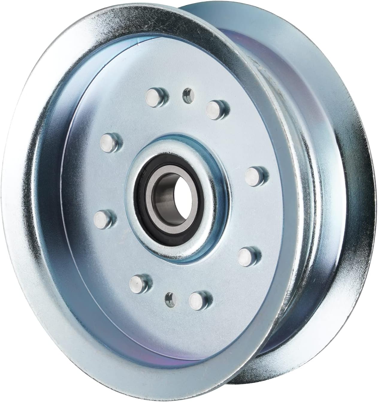 Flat Idler Pulley for John Deere D170 D100 L118 X105 X110 D110 D125 Cub Cadet RZT-L54 XT1-LT42 XT1-LT46 XT2-LX46 756-05034A GY20629 GY22082 3 Pack