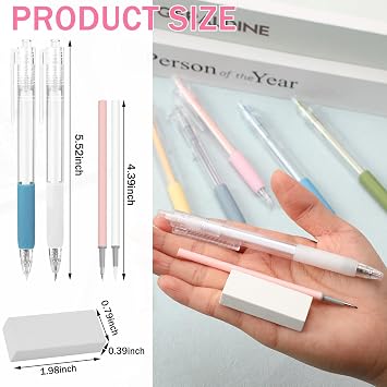 Craft Cutting Tools, 25 Pcs Knife Pen with Mini Sharpener Tungsten Steel and Ceramic Cutter Head Refills Retractable Utility Precision Paper Cutting Carving for Scrapbook Drawing DIY Craft