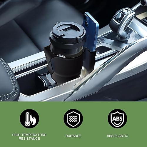 Miniatura 5 de Shakas Expansor de portavasos de automóvil, PP con ventilación central de aire, asiento trasero, soporte inferior para teléfono celular, caja de